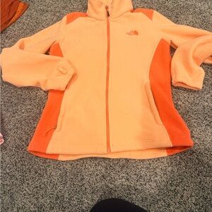 The North Face Peach and Orange Zip Fleece Jacket